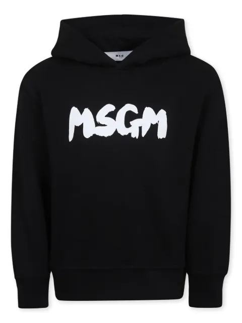 MSGM Kids logo-print hoodie 