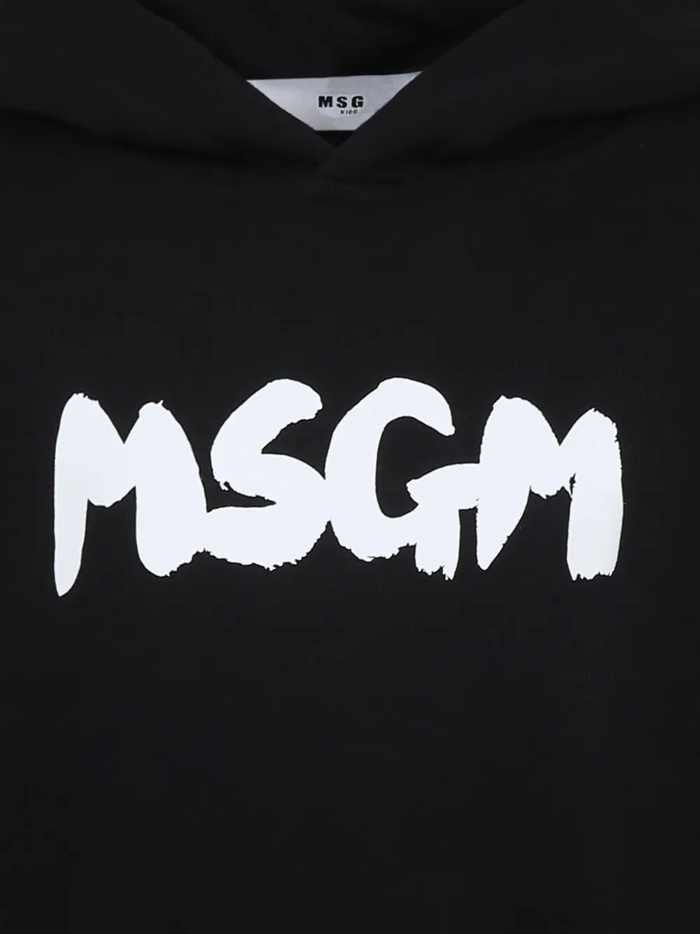 MSGM Kids Hoodie met logoprint Zwart