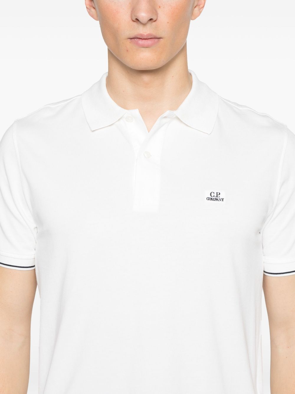 C.P. COMPANY LOGO-PATCH POLO SHIRT