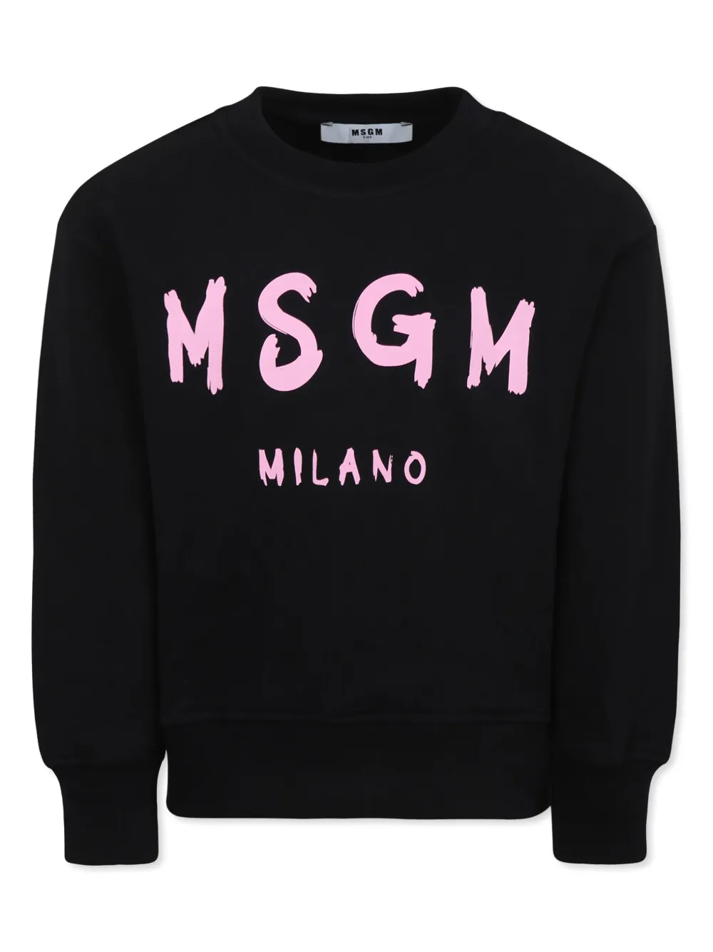 MSGM Kids sudadera con logo estampado | negro | Image 1