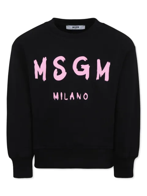 MSGM Kids سويت شيرت بطبعة شعار الماركة