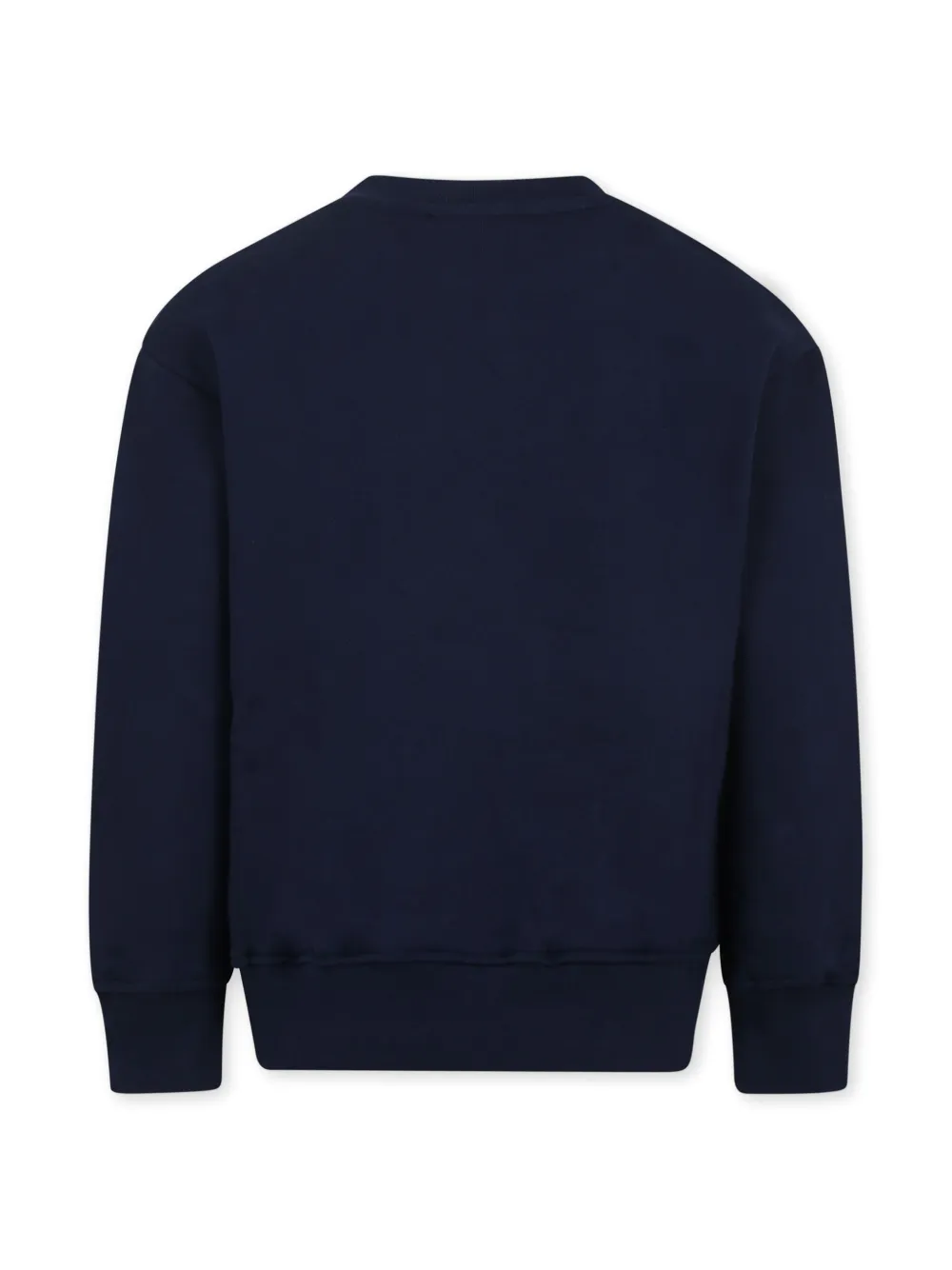 MSGM Kids logo-embroidered sweatshirt - Blauw