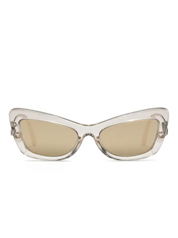 Dolce Gabbana Eyewear crystal-embellished cat-eye Frame