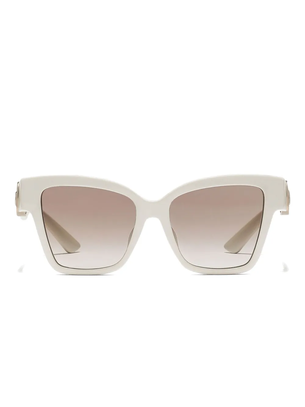 Dolce & Gabbana Eyewear logo-plaque square-frame sunglasses - Toni neutri