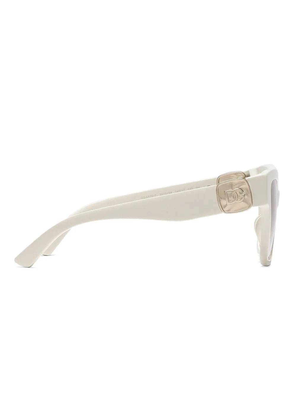 Dolce & Gabbana Eyewear Zonnebril met vierkant montuur en logoplakkaat Beige