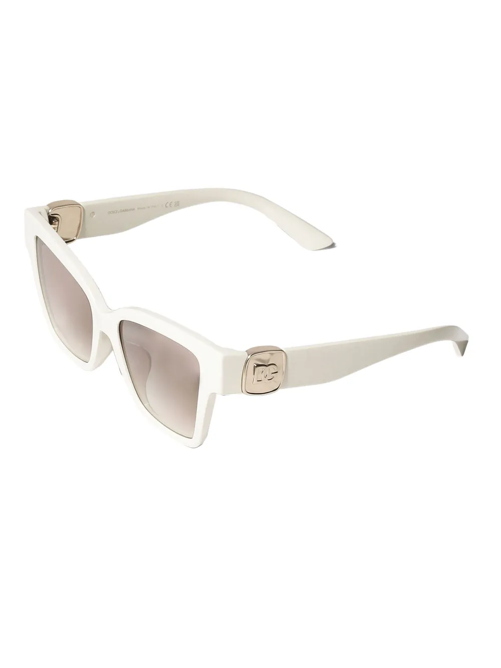 Dolce & Gabbana Eyewear Zonnebril met vierkant montuur en logoplakkaat Beige