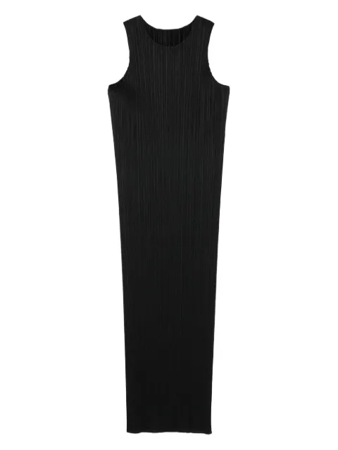 Pleats Please Issey Miyake pleated sleeveless midi dress