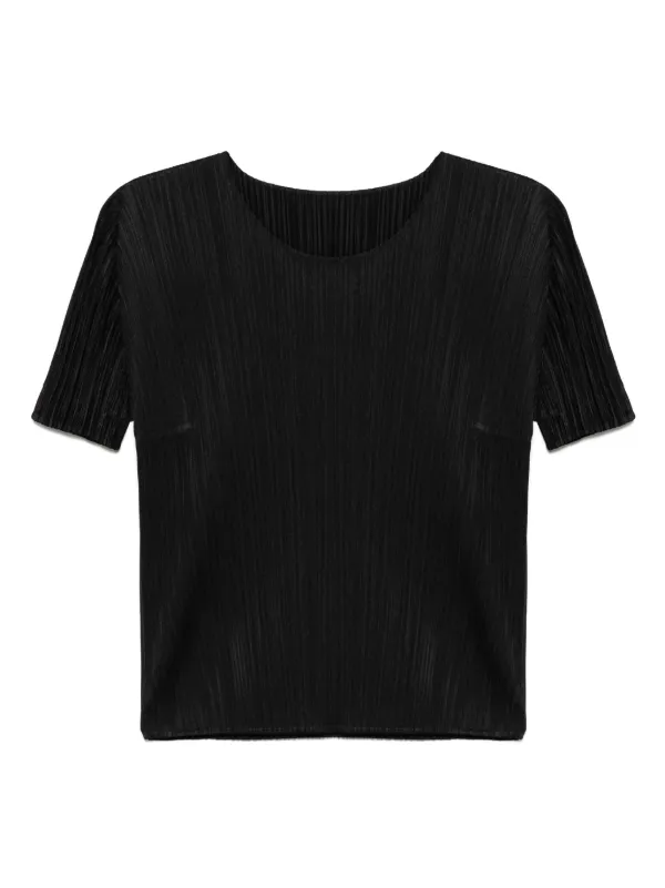 Pleats Please Issey Miyake プリーツエフェクト Tシャツ | ブラック