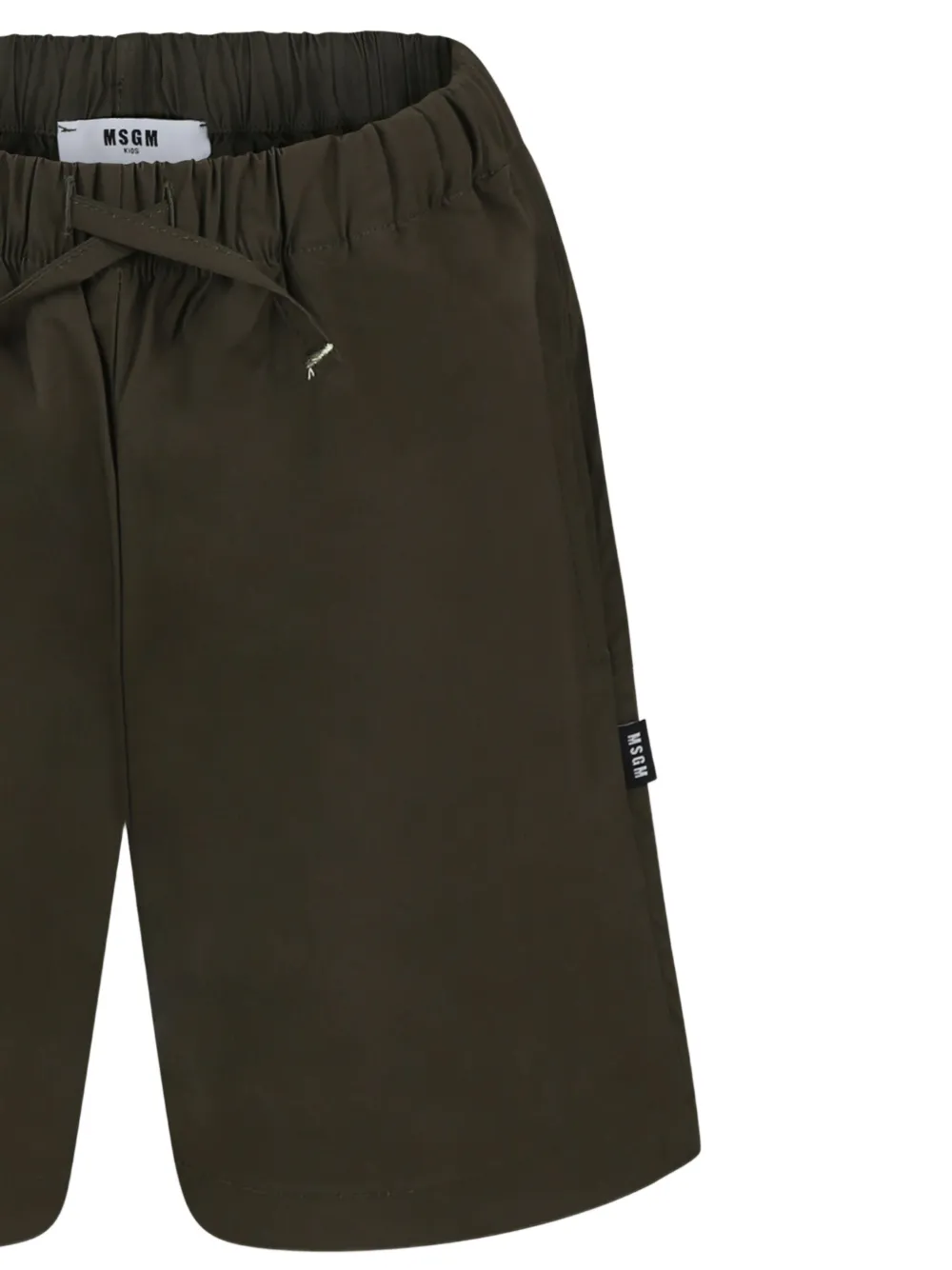 MSGM Kids Shorts met logotag Groen