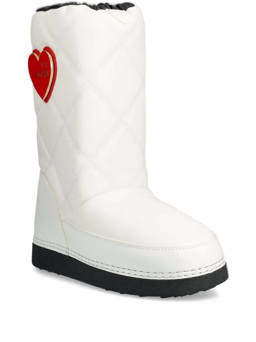 Love Moschino quilted heart-detail snow boots White