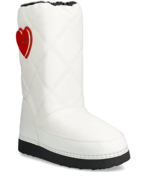 Love Moschino quilted heart-detail snow boots