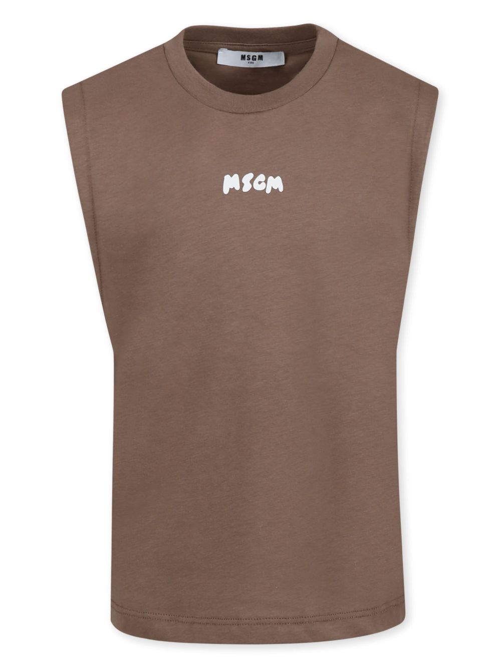 MSGM Kids Tanktop met logoprint Bruin