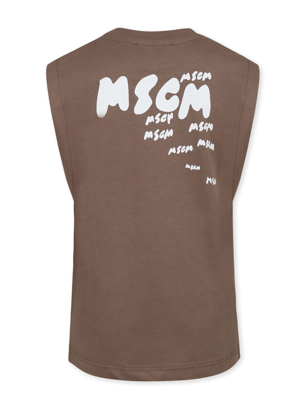 MSGM Kids logo-print tank top - Bruin