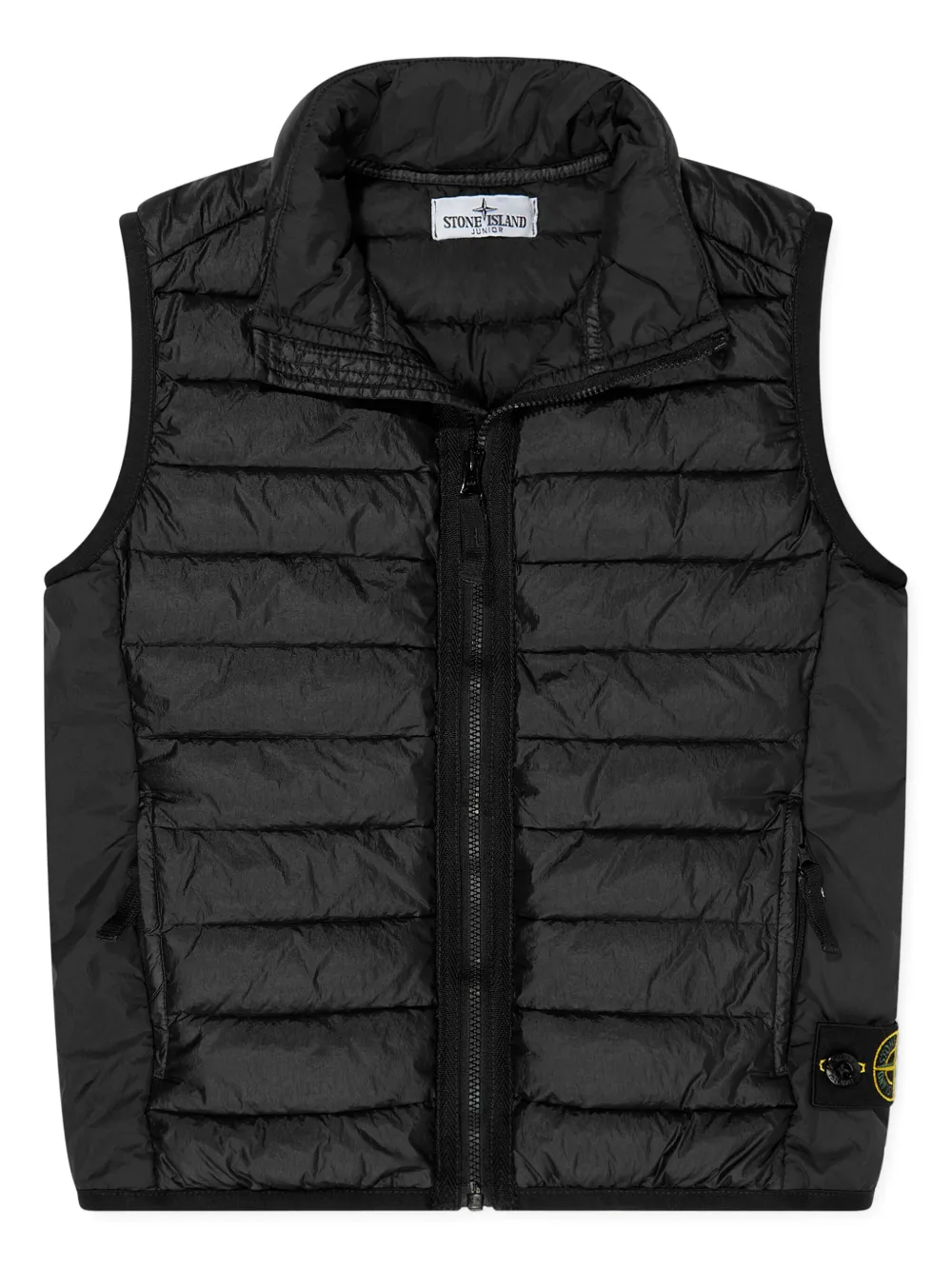 Stone Island Junior Bodywarmer met Compass-logopatch Zwart