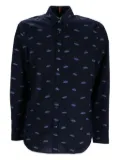 BOSS Rickert patterned shirt - Blue