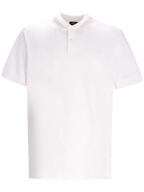 BOSS striped-collar polo shirt 