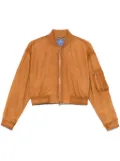 Ermanno Scervino suede bomber jacket - Brown