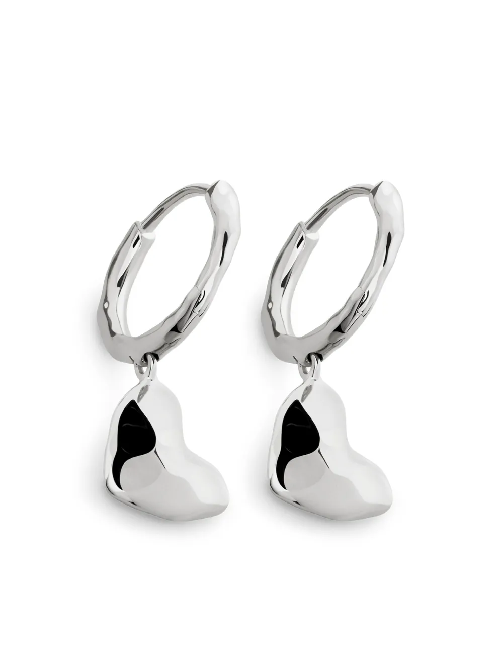 Monica Vinader Heart Drop earrings | Silver | Image 1