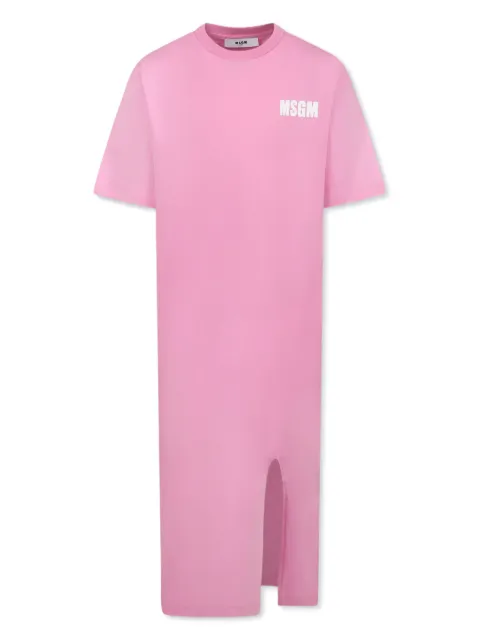 MSGM Kids logo-print dress 