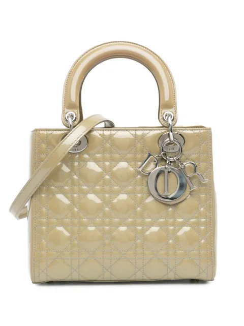 Christian Dior Pre-Owned 2014 Medium Patent Cannage Lady Dior satchel