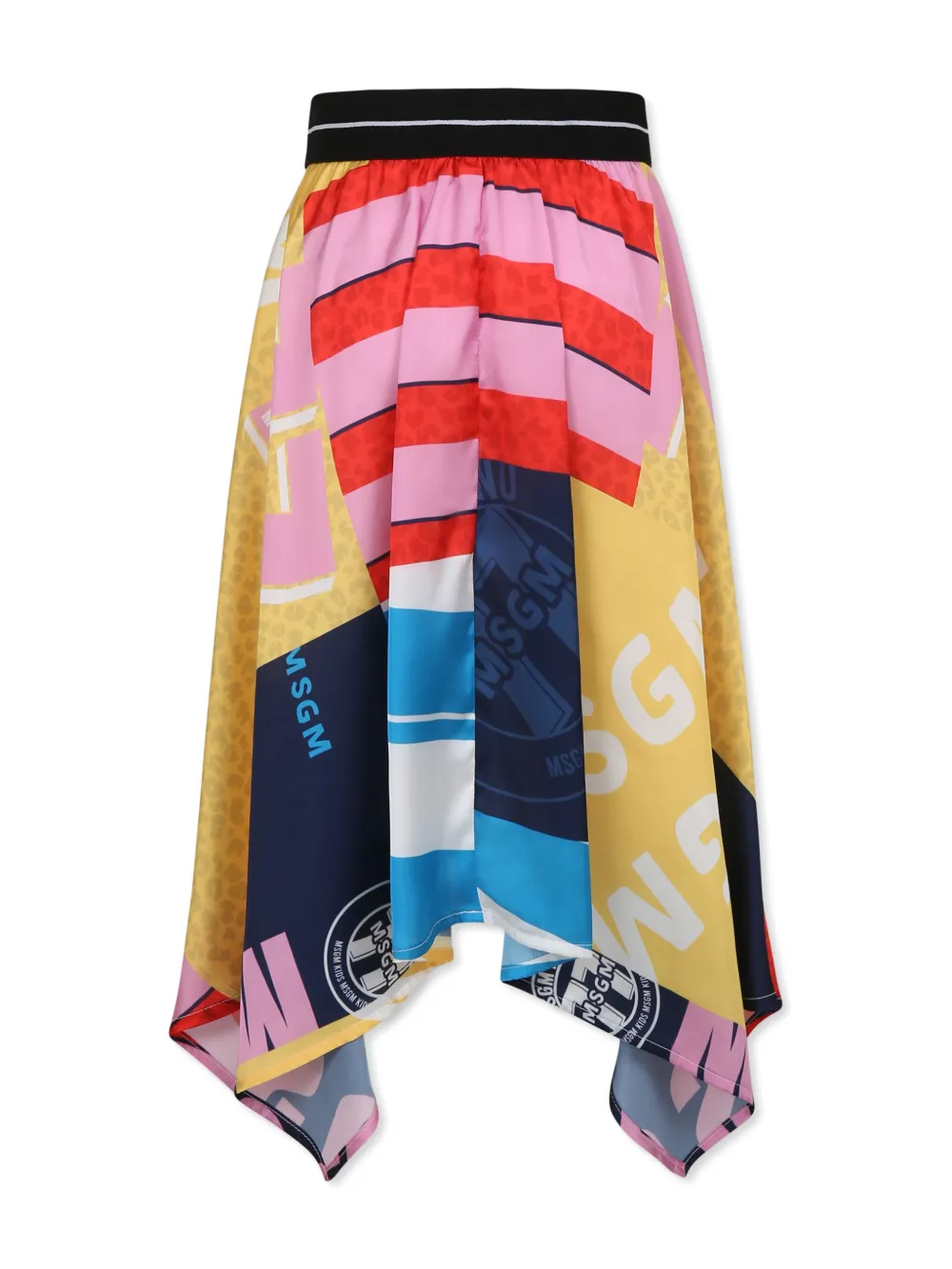 MSGM Kids logo-print skirt - Roze