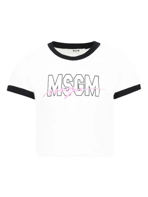 MSGM Kids playera con logo estampado
