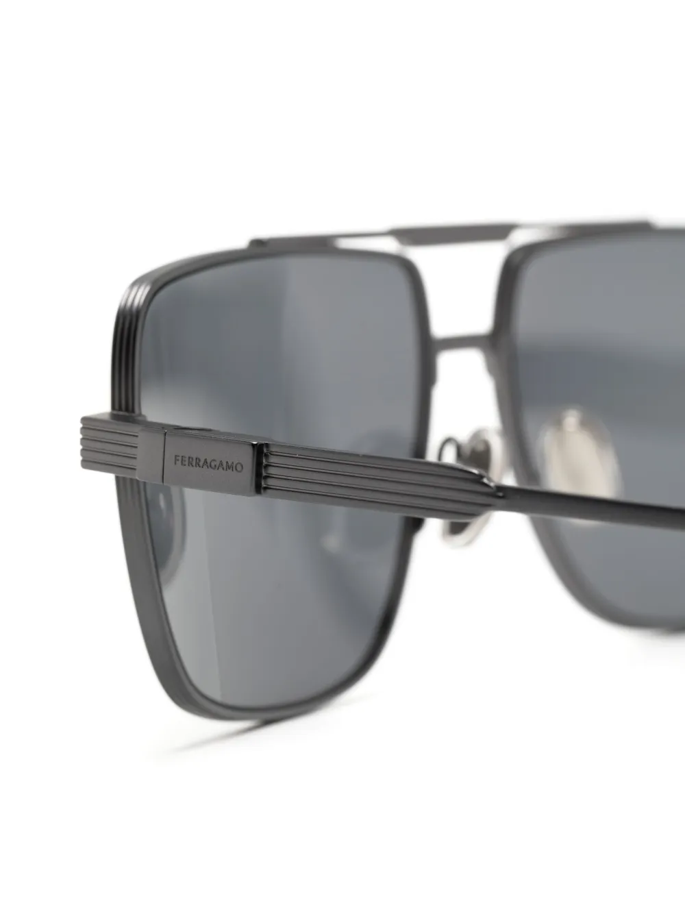 Ferragamo SF318S zonnebril met vierkant montuur Zwart