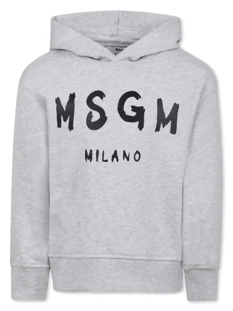 MSGM Kids logo-print hoodie 