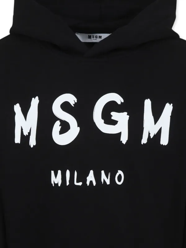 MSGM Kids ロゴ パーカー | ブラック | FARFETCH JP