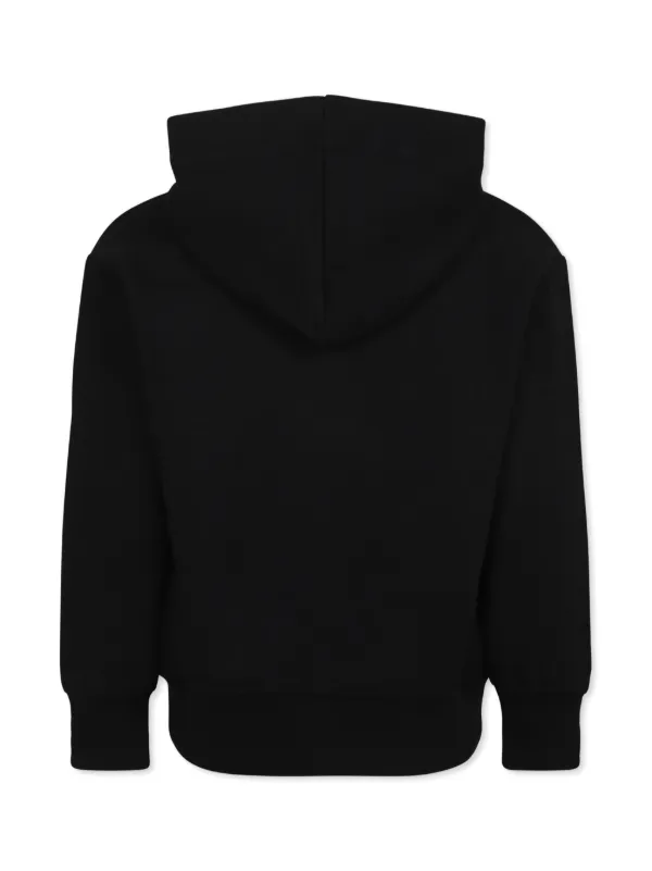 MSGMキッズ　 黒パーカー　150 MSGM KIDS パーカー 「NEW」フードロゴ ジップアップパーカー キッズ