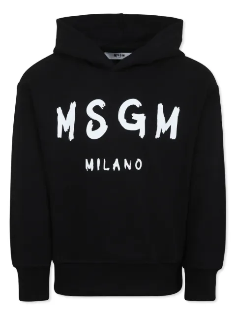 MSGM Kids logo-print hoodie 