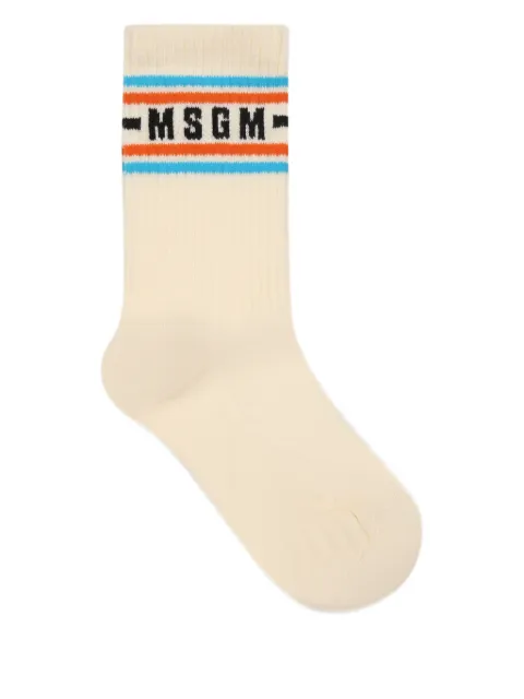 MSGM Kids calcetines tejidos de canalé