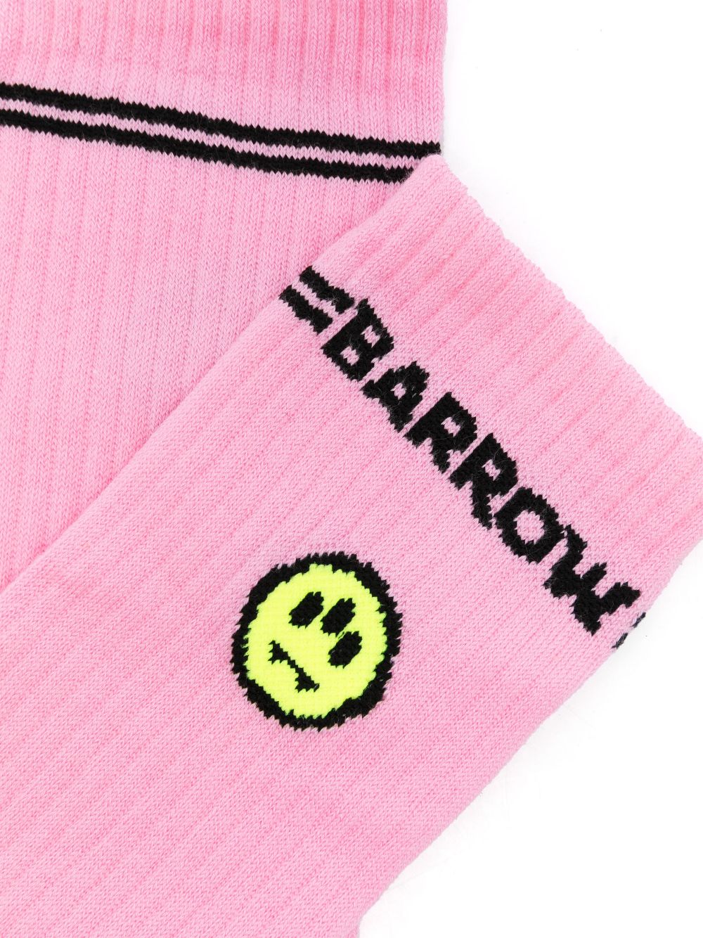 BARROW Sokken met intarsia logo - Roze