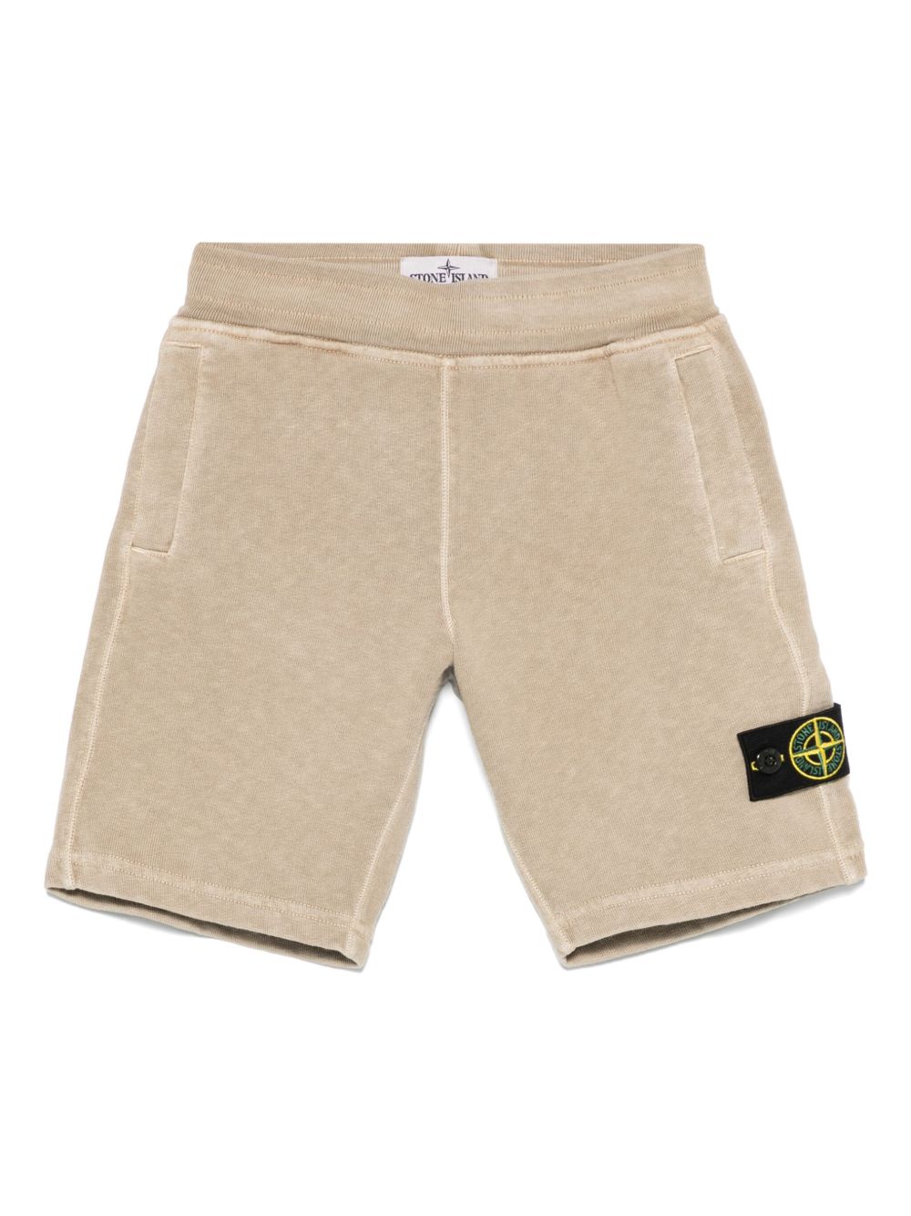 Stone Island Junior Trainingsshorts met Compass-logopatch Beige