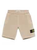 Stone Island Junior Compass-badge track shorts - Neutrals