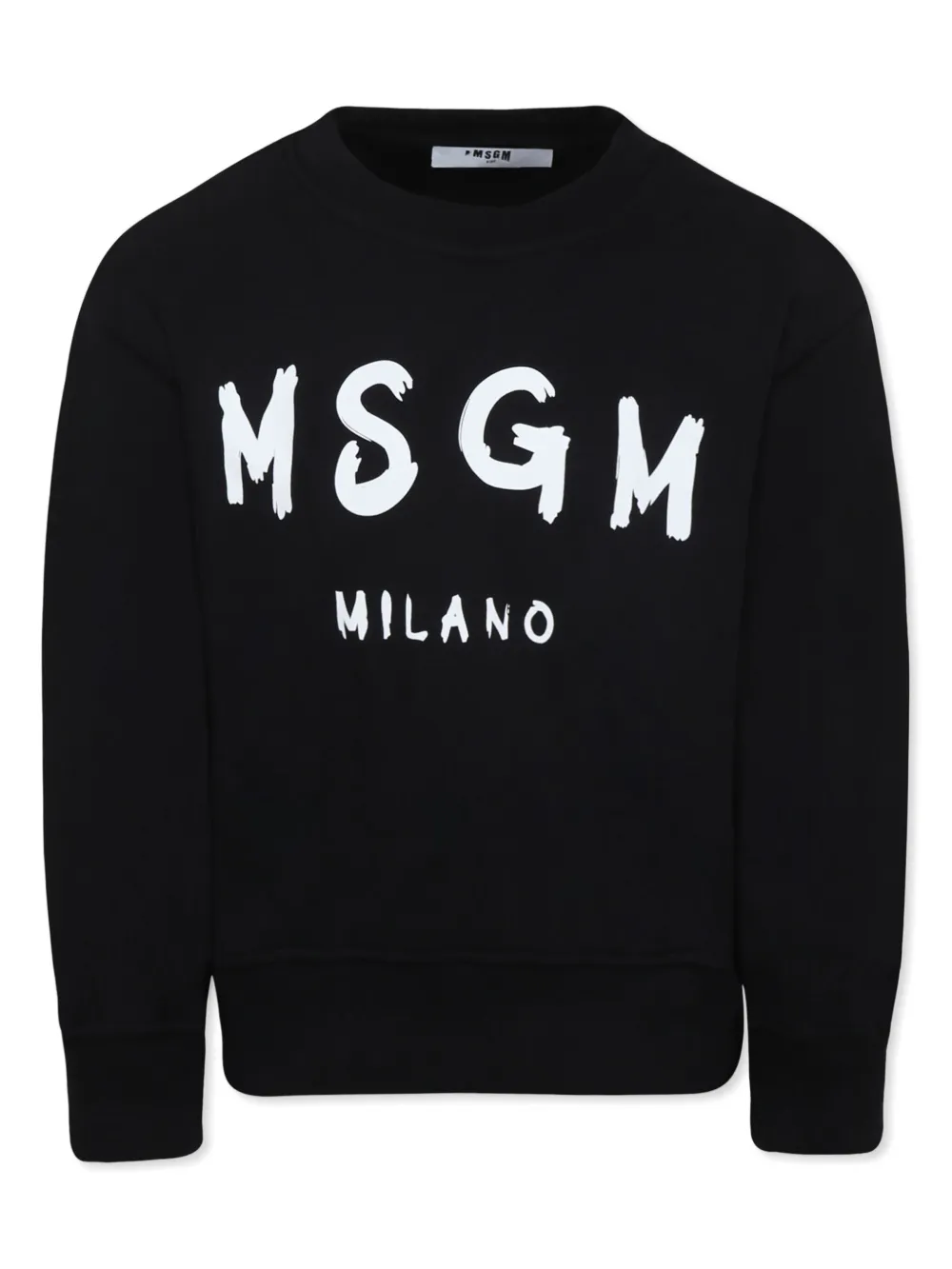 MSGM Kids sudadera con logo estampado | negro | Image 1