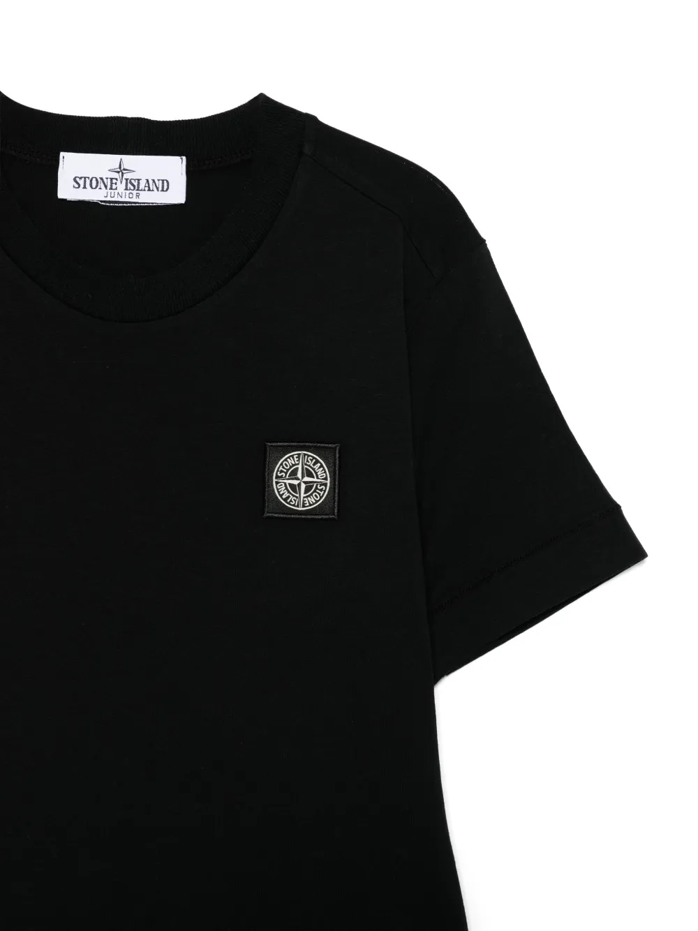 Stone Island Junior T-shirt met Compass-logopatch Zwart