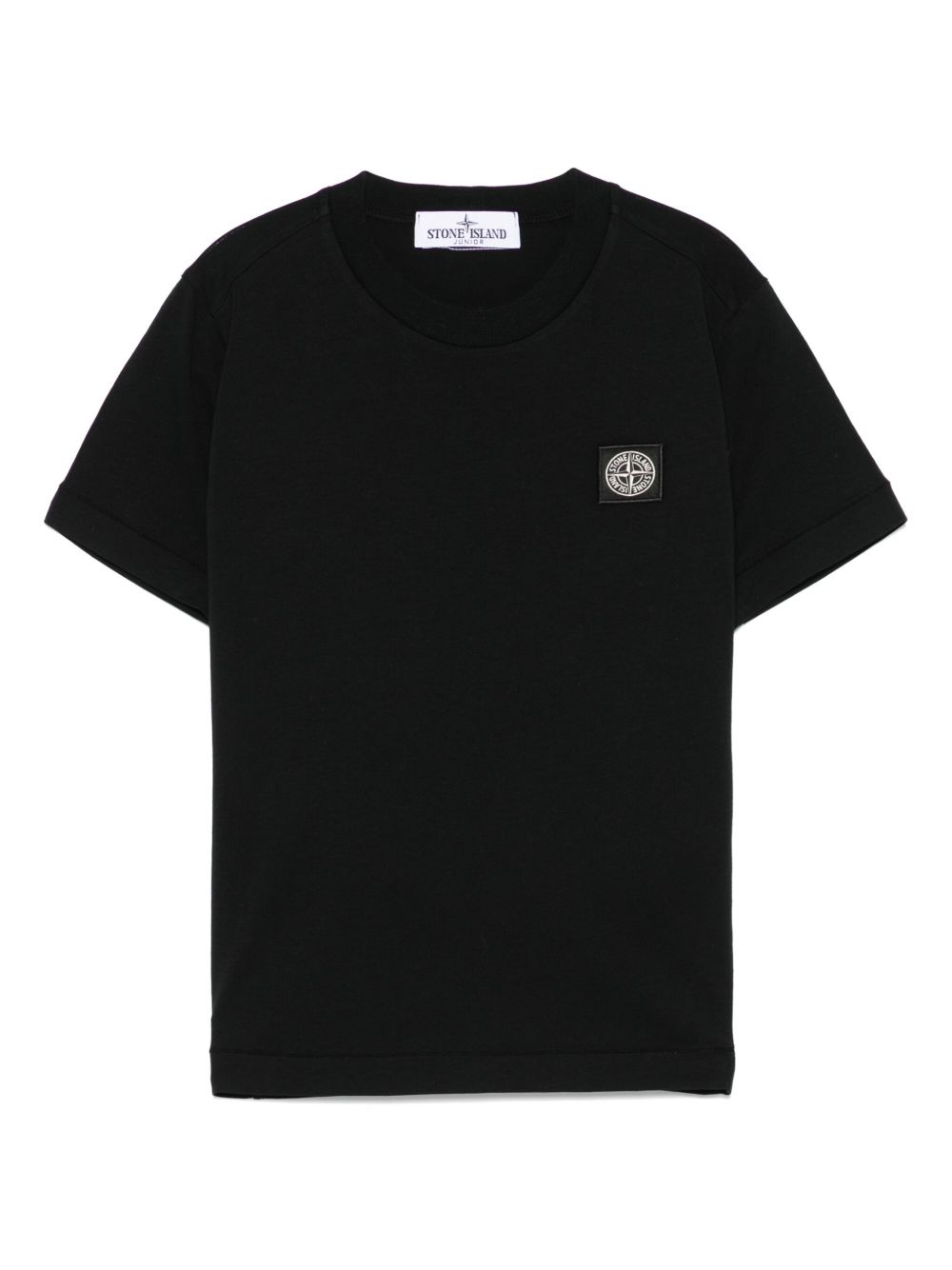 Stone Island Junior T-shirt met Compass-logopatch Zwart