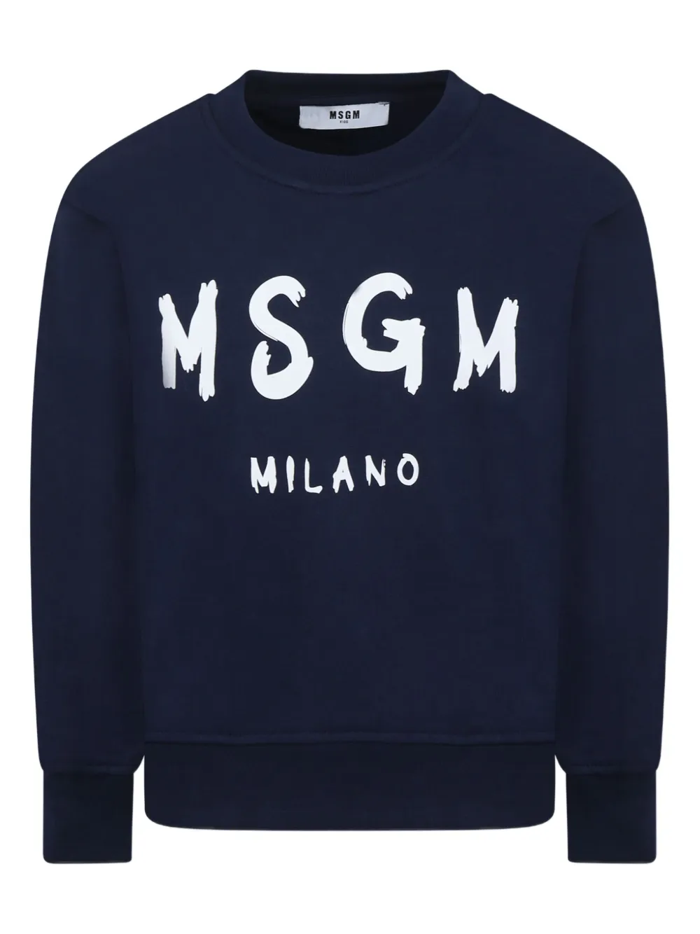 MSGM Kids sudadera con logo estampado | azul | Image 1