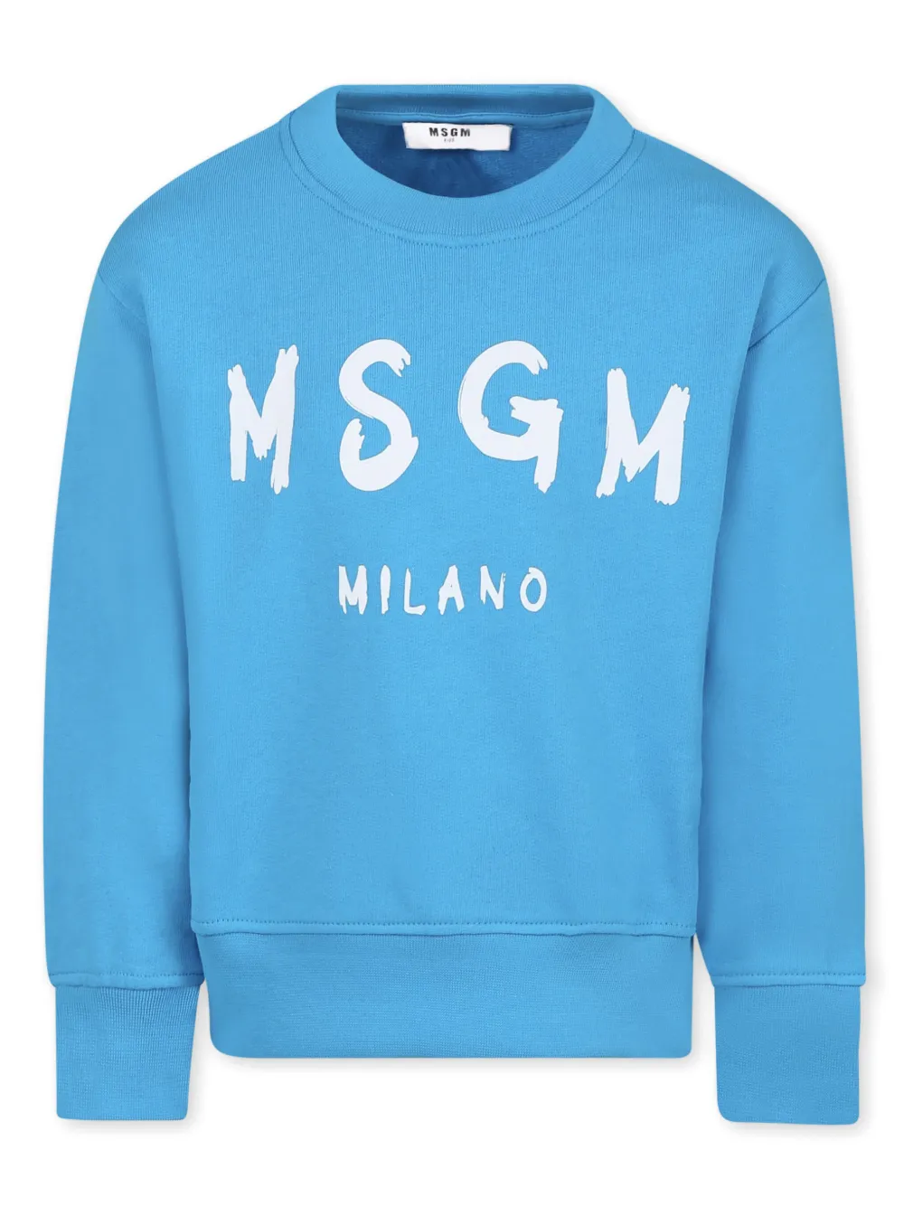 MSGM Kids sudadera con logo estampado | azul | Image 1