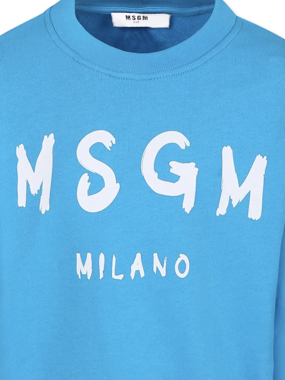MSGM Kids Sweater met logoprint Blauw