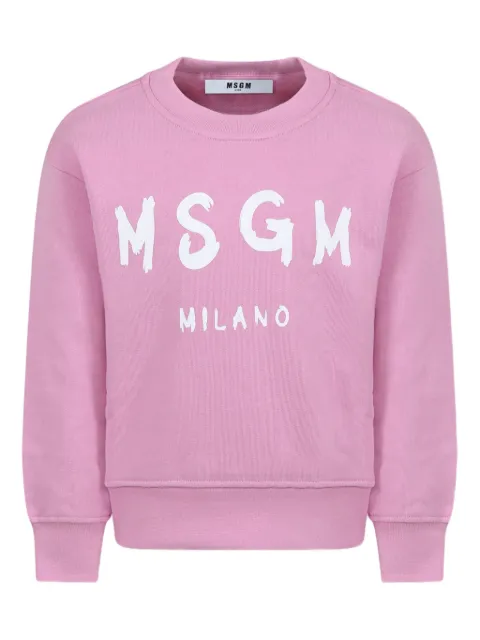 MSGM Kids Felpa con stampa logo