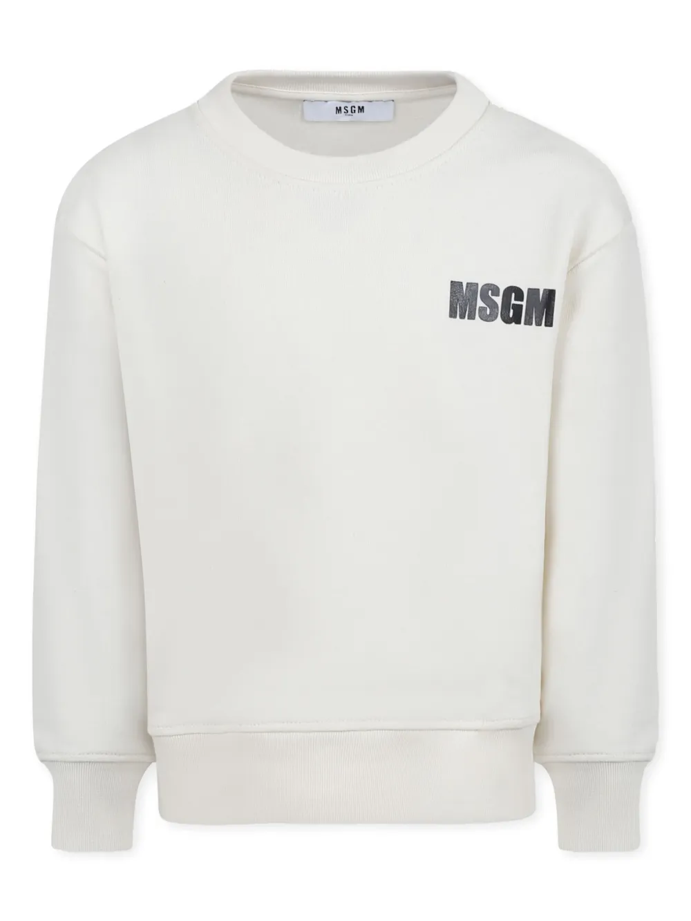 MSGM Kids sudadera con logo estampado | blanco | Image 1