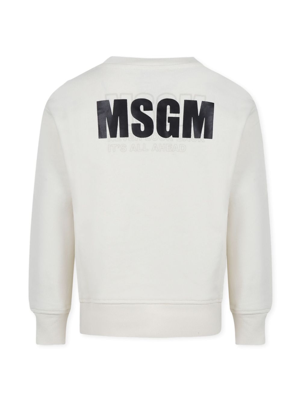 MSGM Kids logo-print cotton sweatshirt - Wit