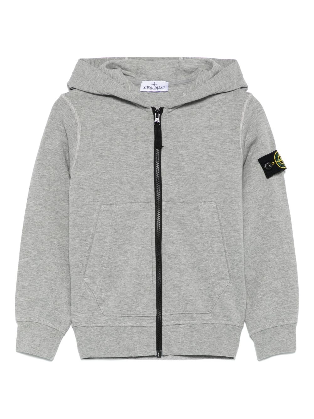 Stone Island Junior Compass-badge hoodie - Grey