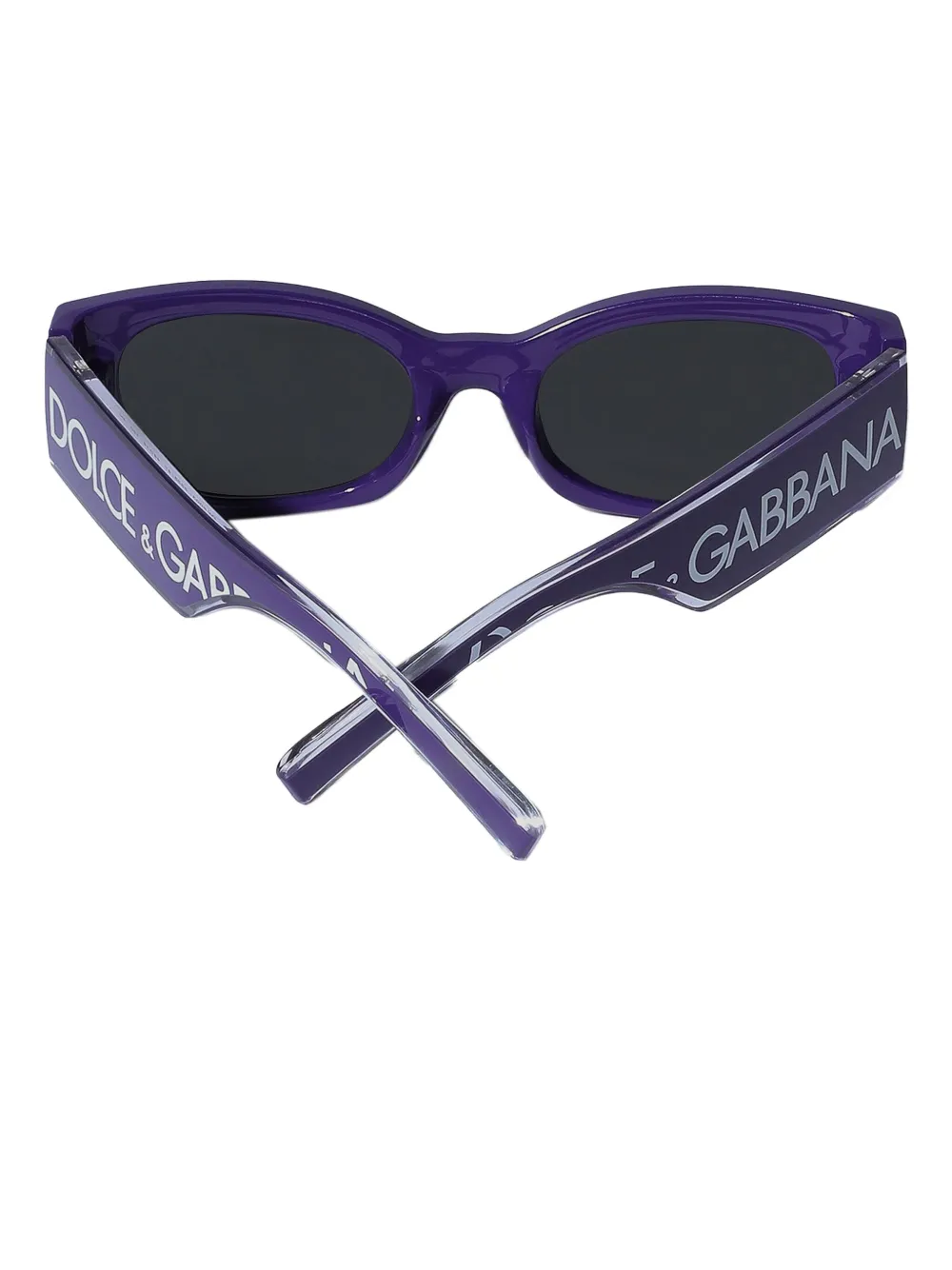 Dolce & Gabbana Kids DNA zonnebril met logoplakkaat en rechthoekig montuur Paars