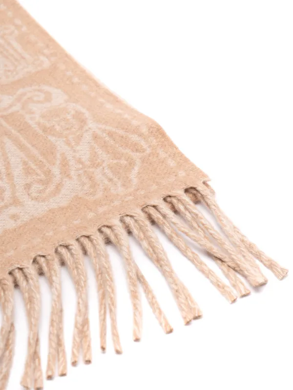 MaxMara◆ジャカード カシミア スカーフ Max Mara ジャカード カシミアスカーフ | ニュートラル