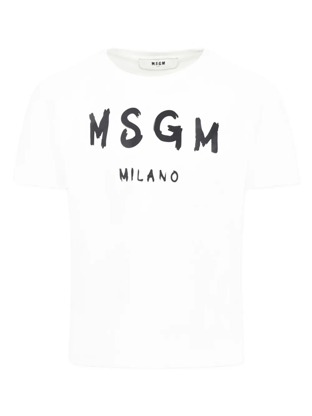 MSGM Kids Katoenen T-shirt met logoprint Wit