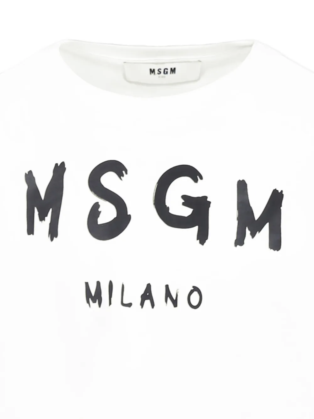 MSGM Kids Katoenen T-shirt met logoprint Wit