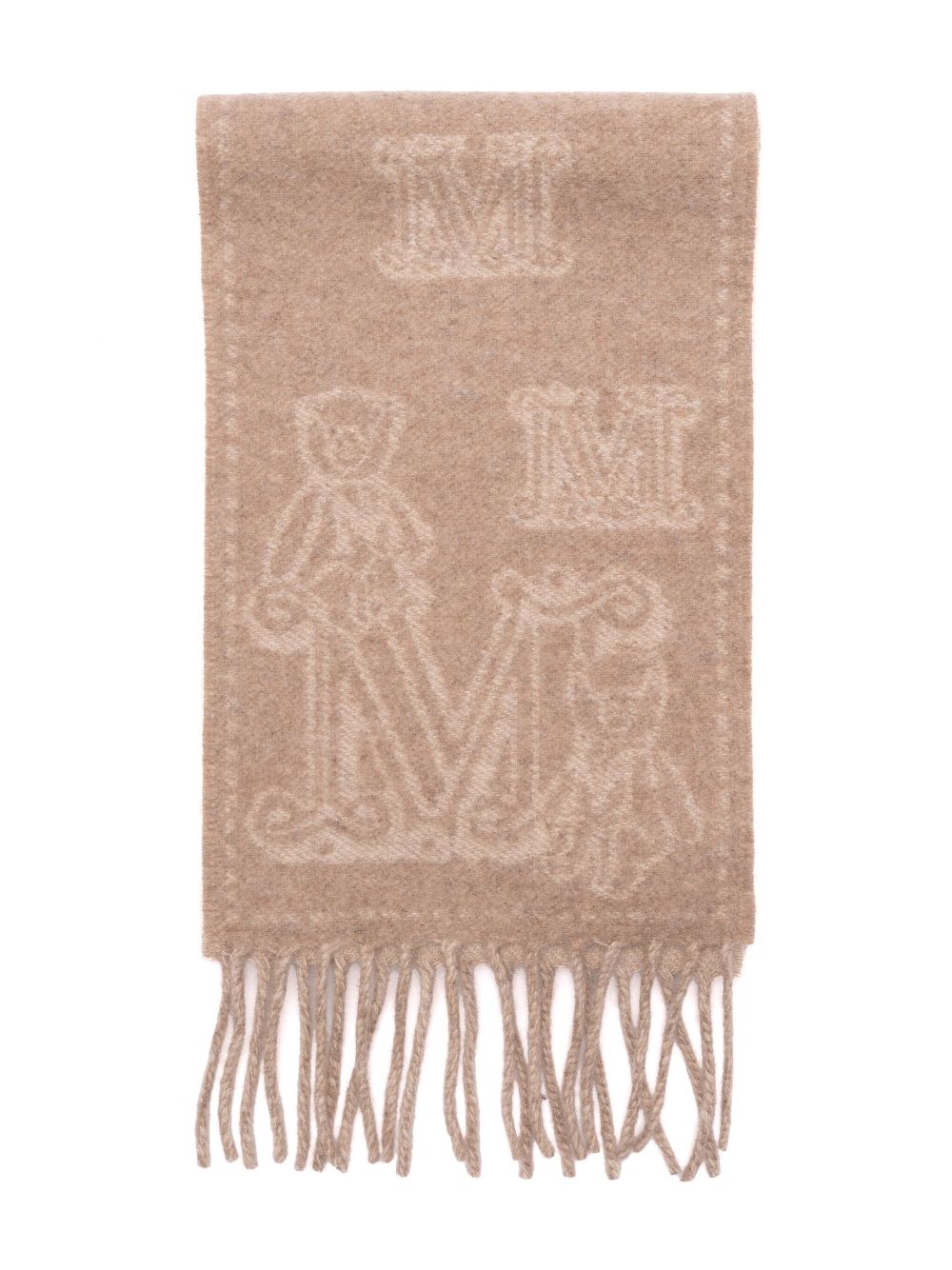 Max Mara jacquard cashmere scarf - Neutrals